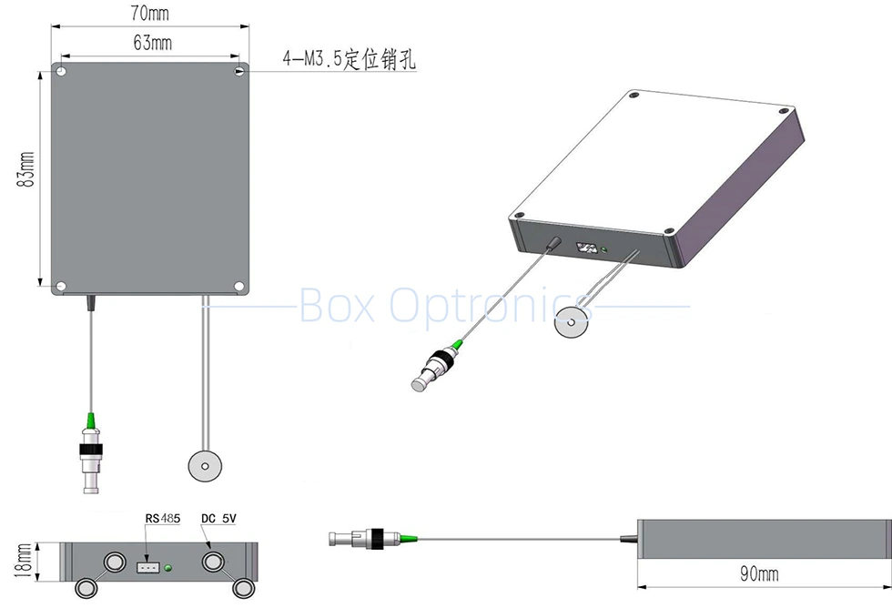 1060nm 5mW SLED Laser Diode